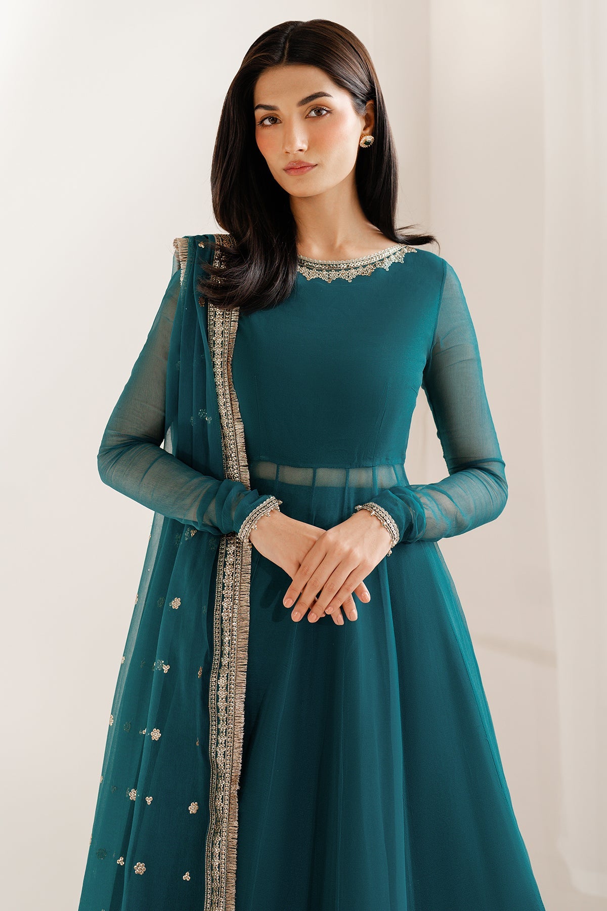Embroidered chiffon UC-3097 by Jazmin – Pakistani party wear