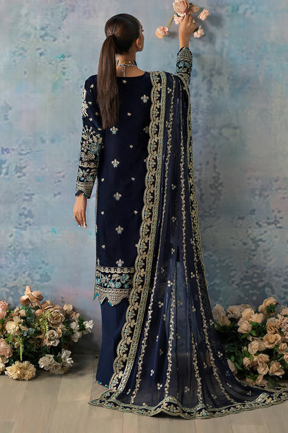 Shop GULAAL Velvet Formals AZURE at Raz Ruya! Huge discounts on luxury Pakistani designer wear. Fast delivery to UK, USA & Canada. End-of-Year & New Year Sale!