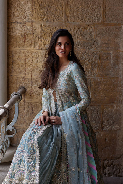 Afrozeh Lafz net embroidery detail