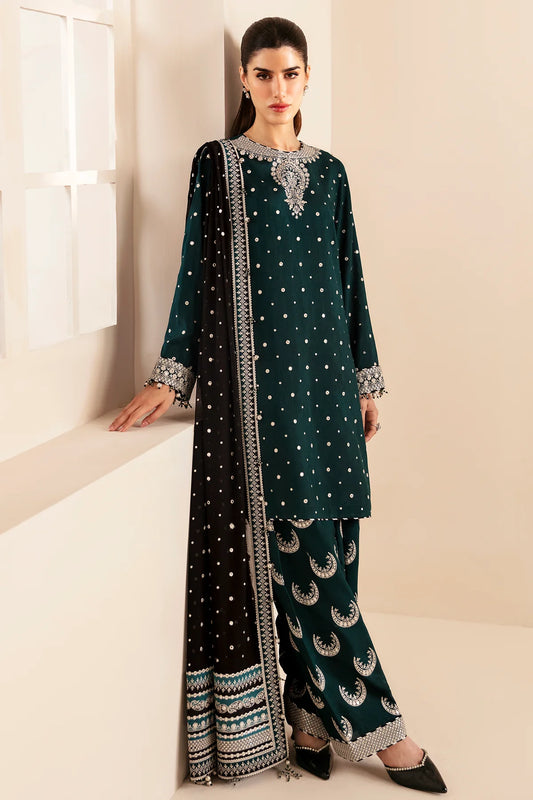 PREMIUM EMBROIDERED RAW SILK UR-7035