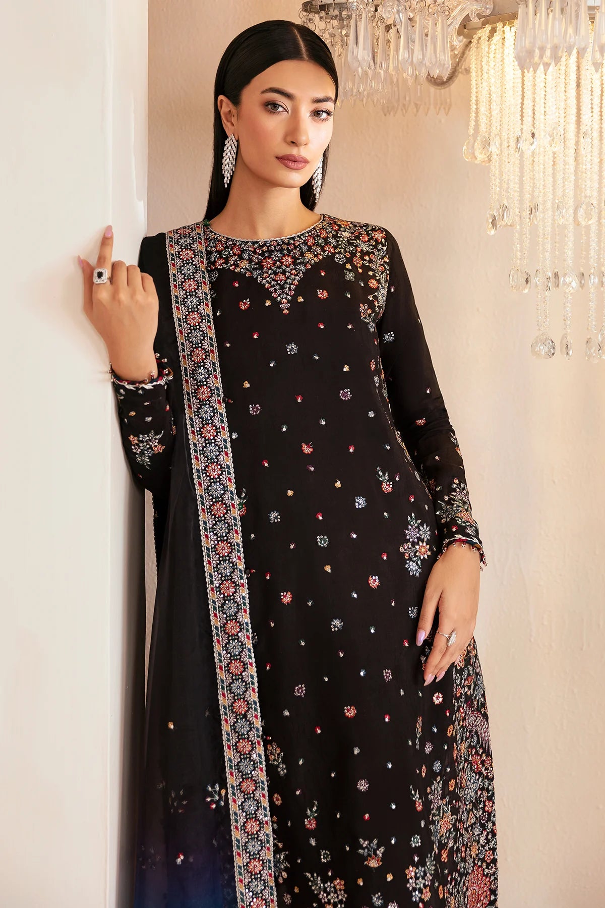 PREMIUM EMBROIDERED RAW SILK UR-7045