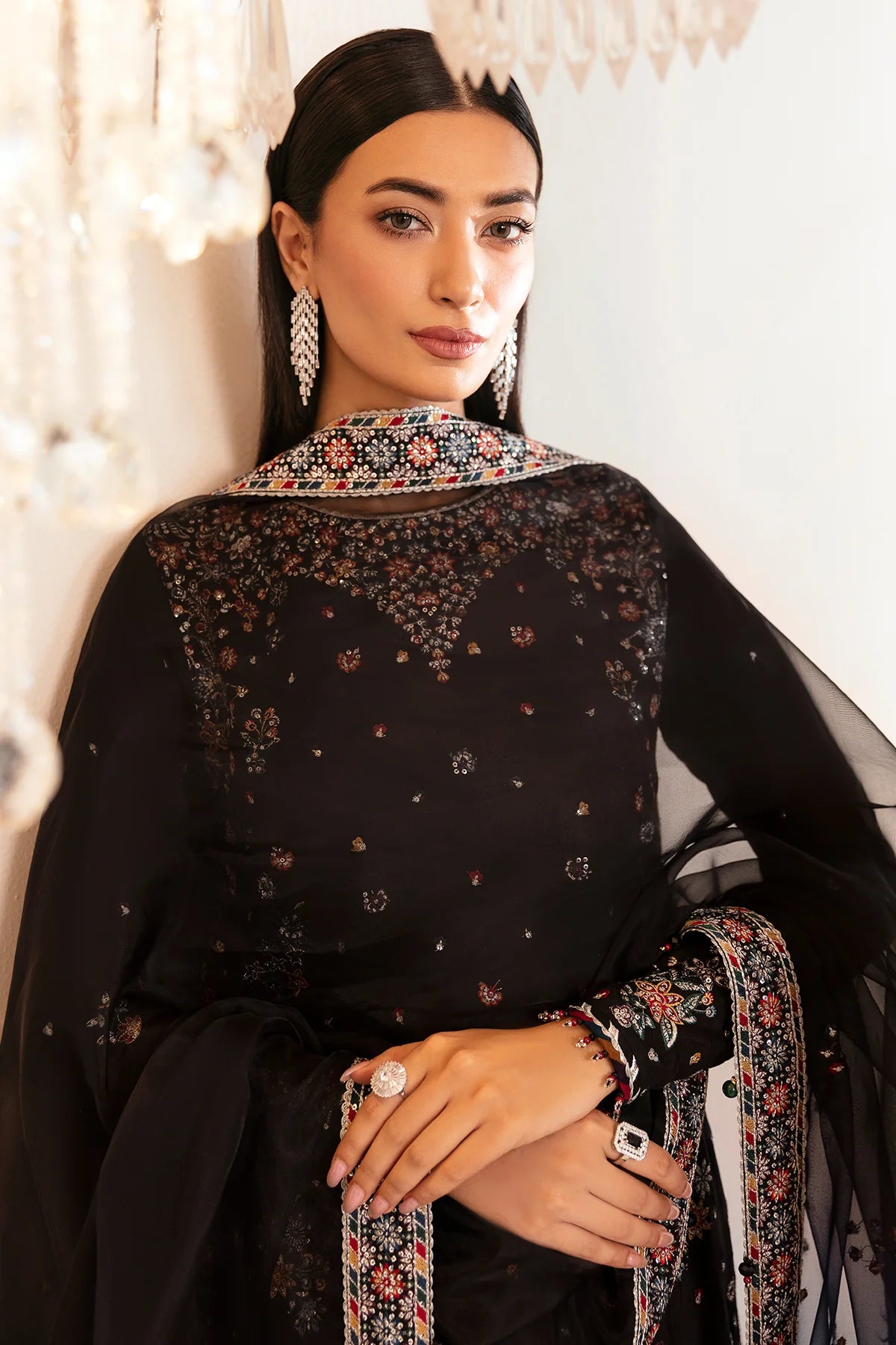 PREMIUM EMBROIDERED RAW SILK UR-7045