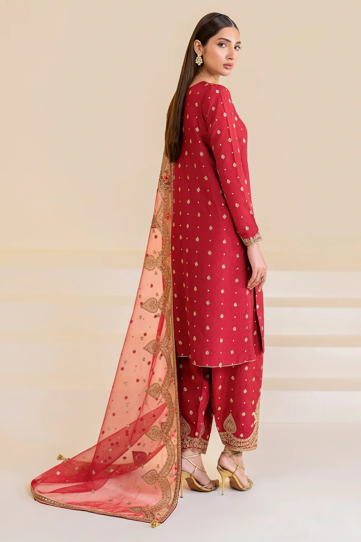 EMBROIDERED RAW SILK UR-7047