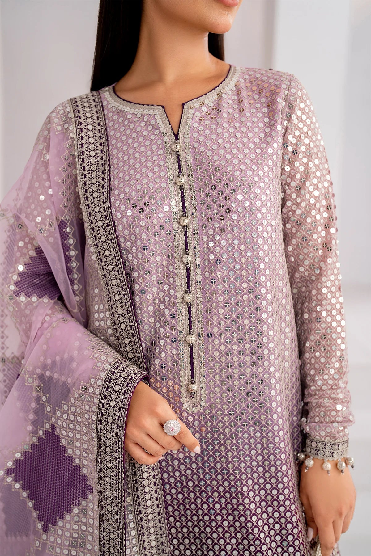 EMBROIDERED CHIFFON UC-3056