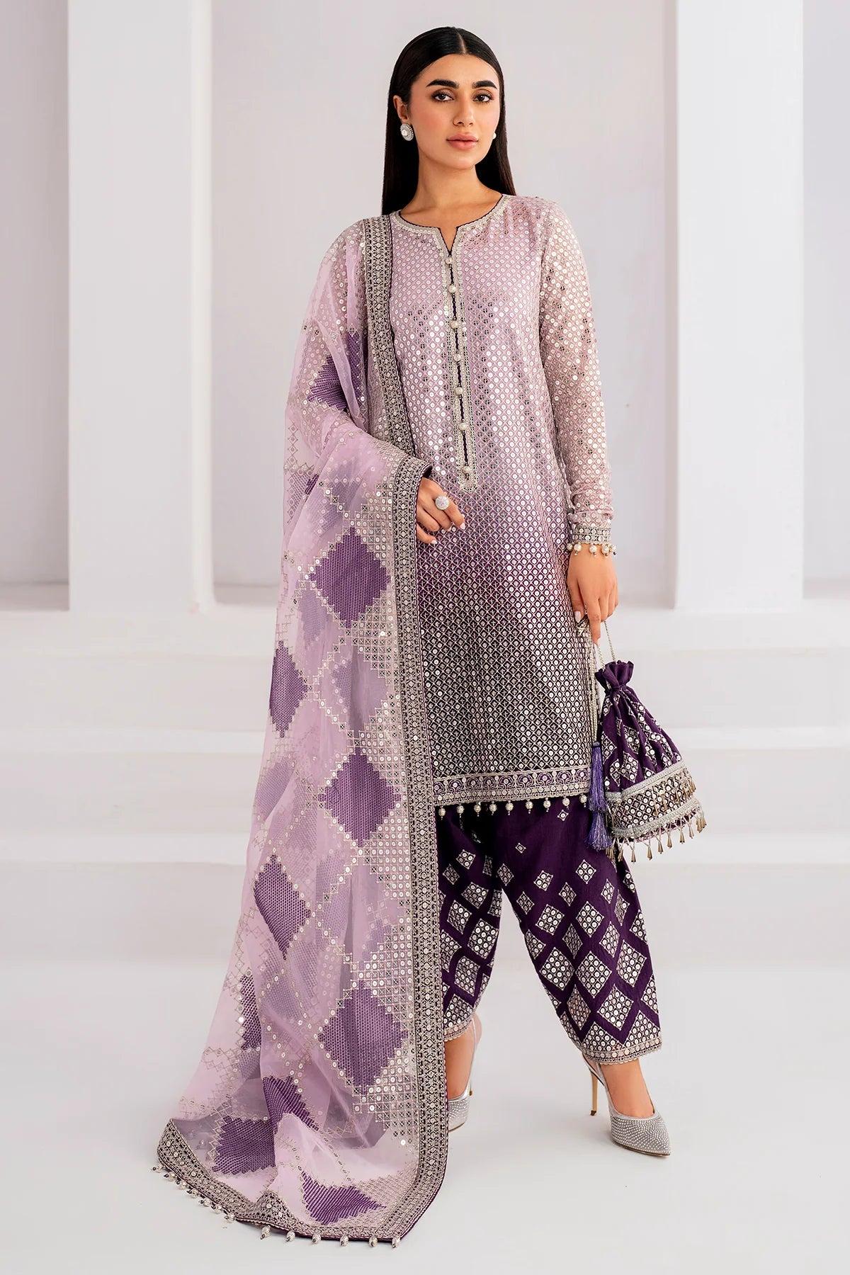 EMBROIDERED CHIFFON UC-3056