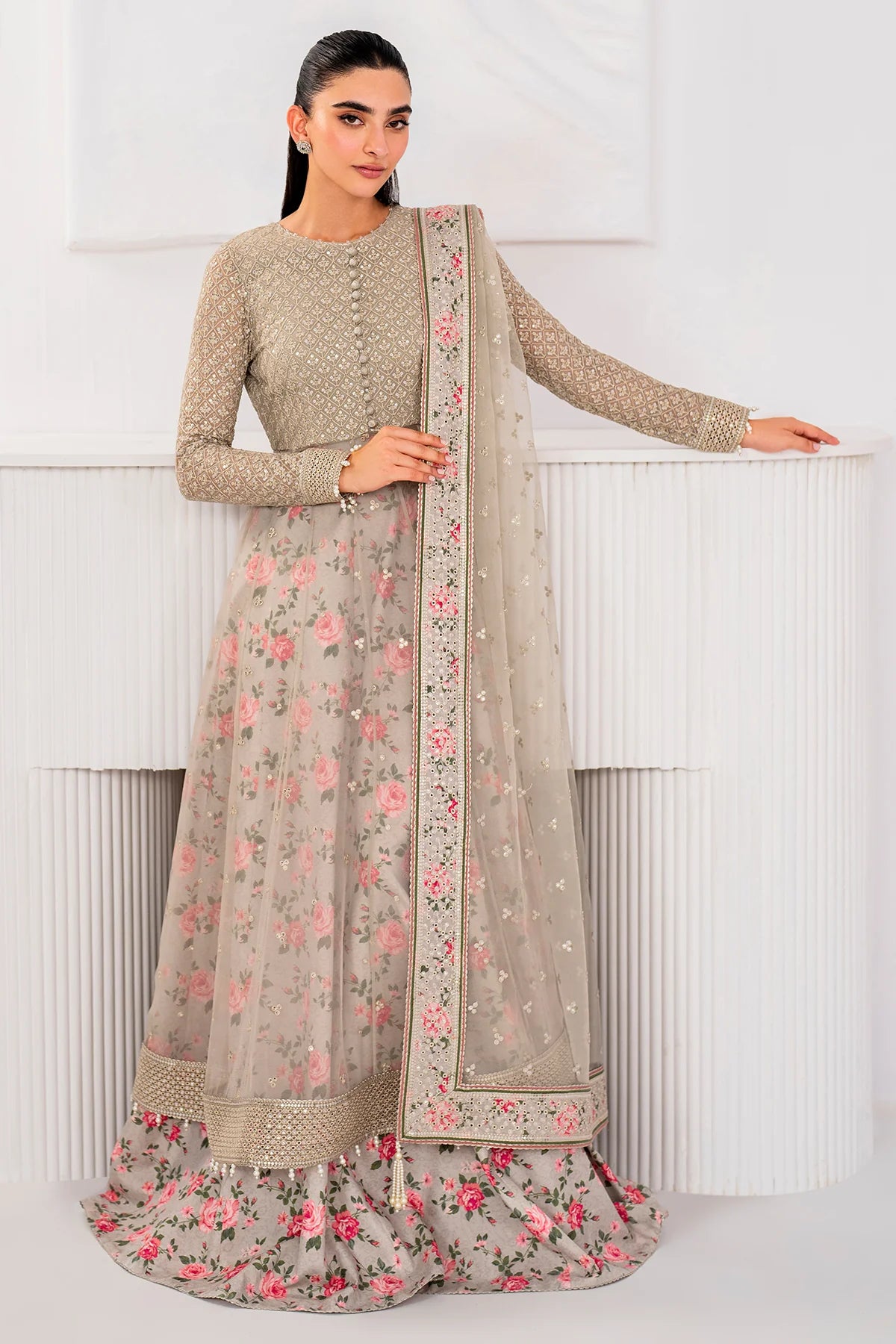 EMBROIDERED CHIFFON UC-3059