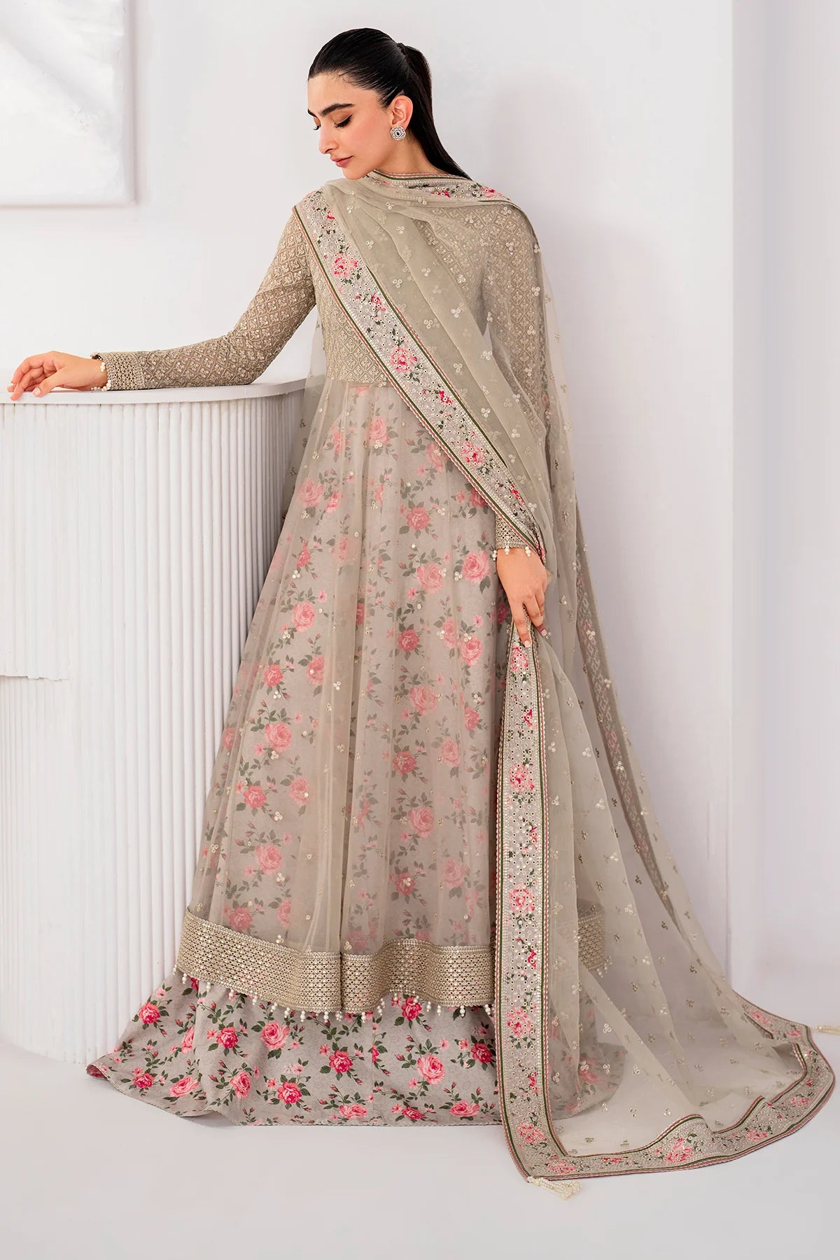 EMBROIDERED CHIFFON UC-3059