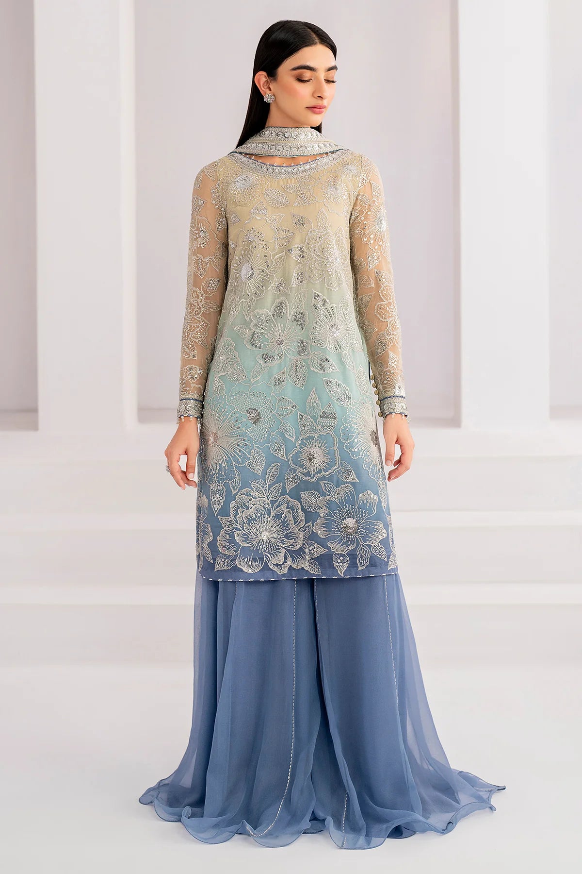 EMBROIDERED CHIFFON UC-3052