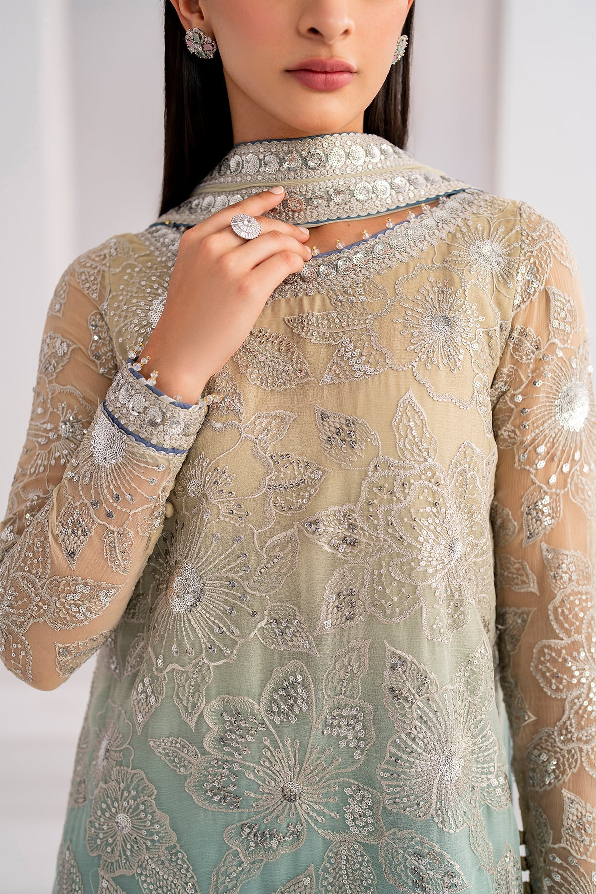 EMBROIDERED CHIFFON UC-3052