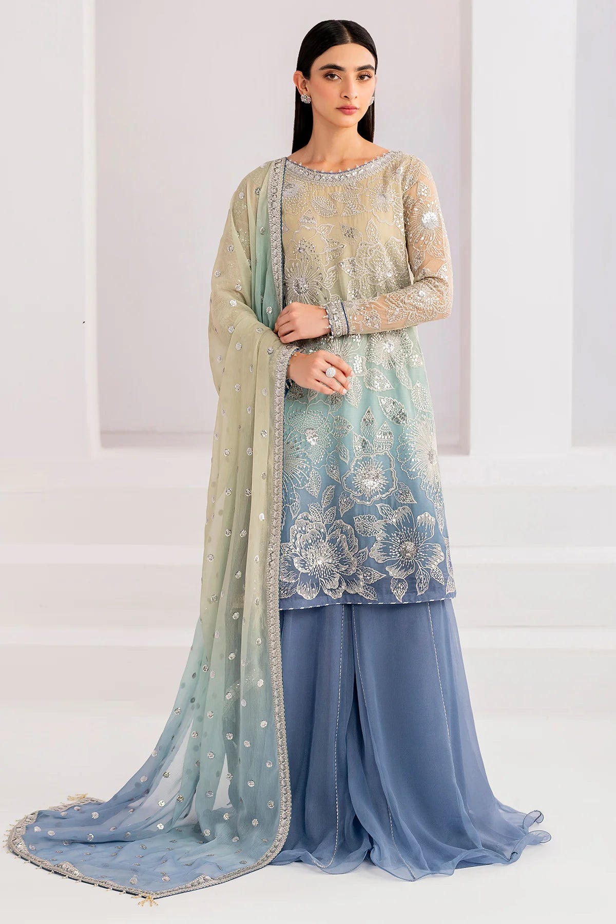 EMBROIDERED CHIFFON UC-3052