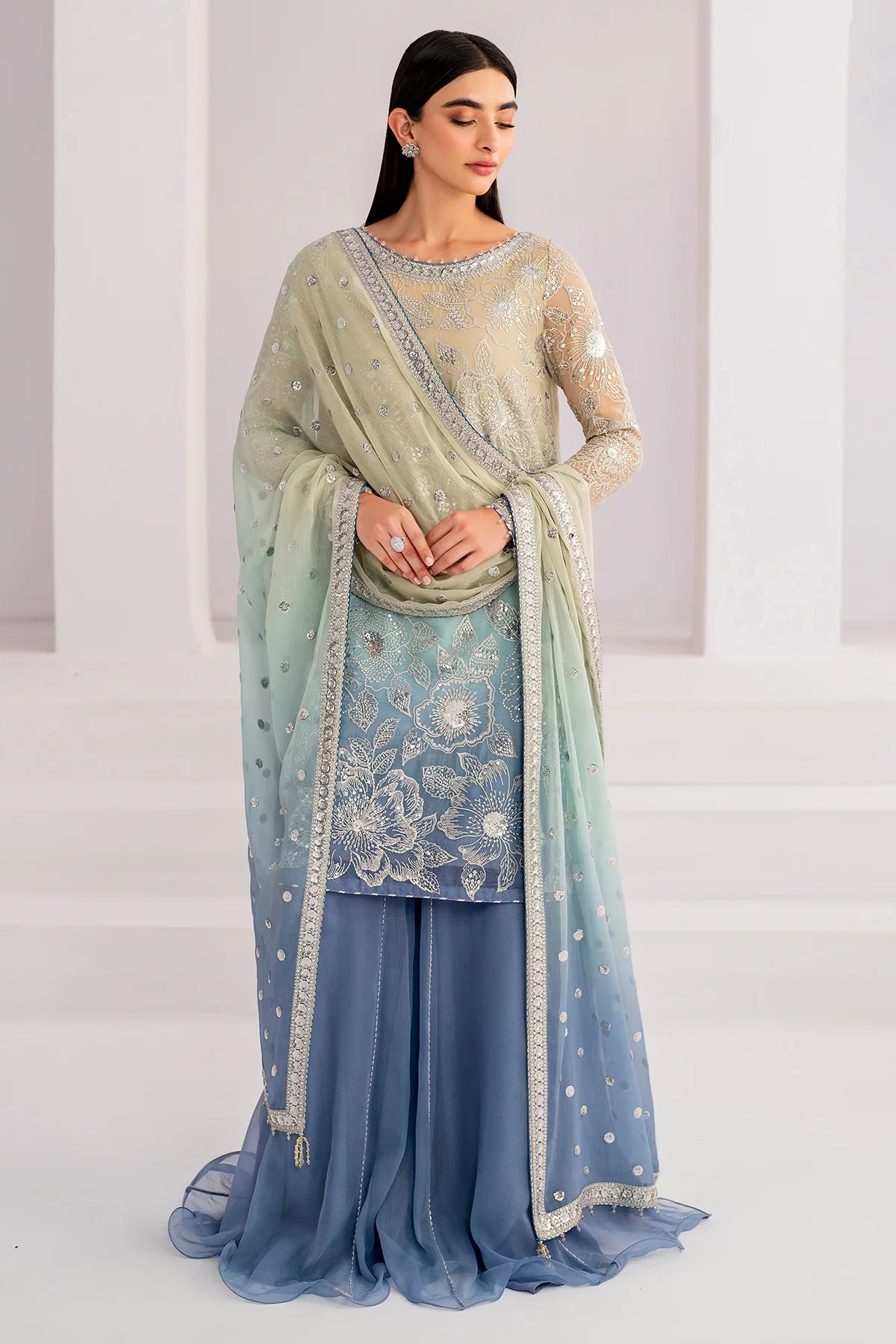 EMBROIDERED CHIFFON UC-3052