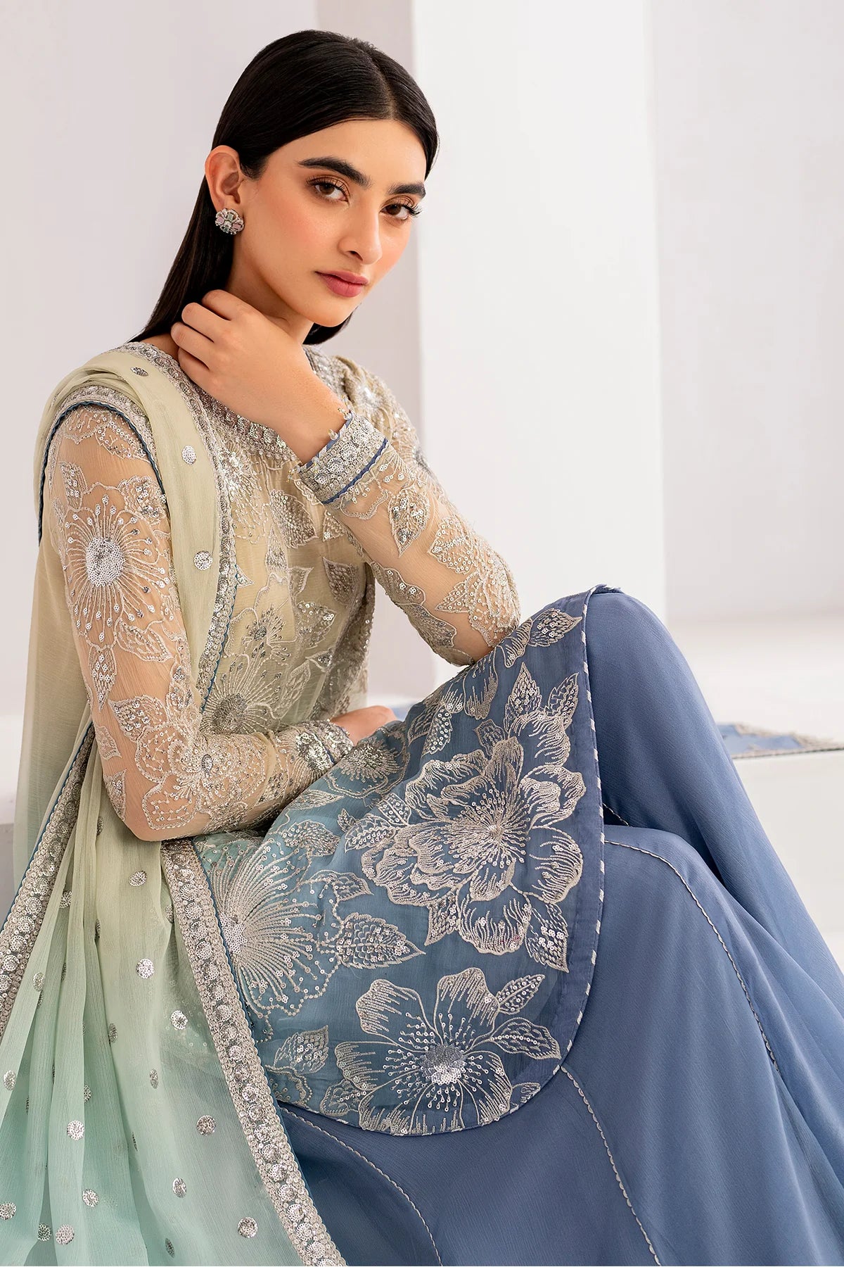 EMBROIDERED CHIFFON UC-3052