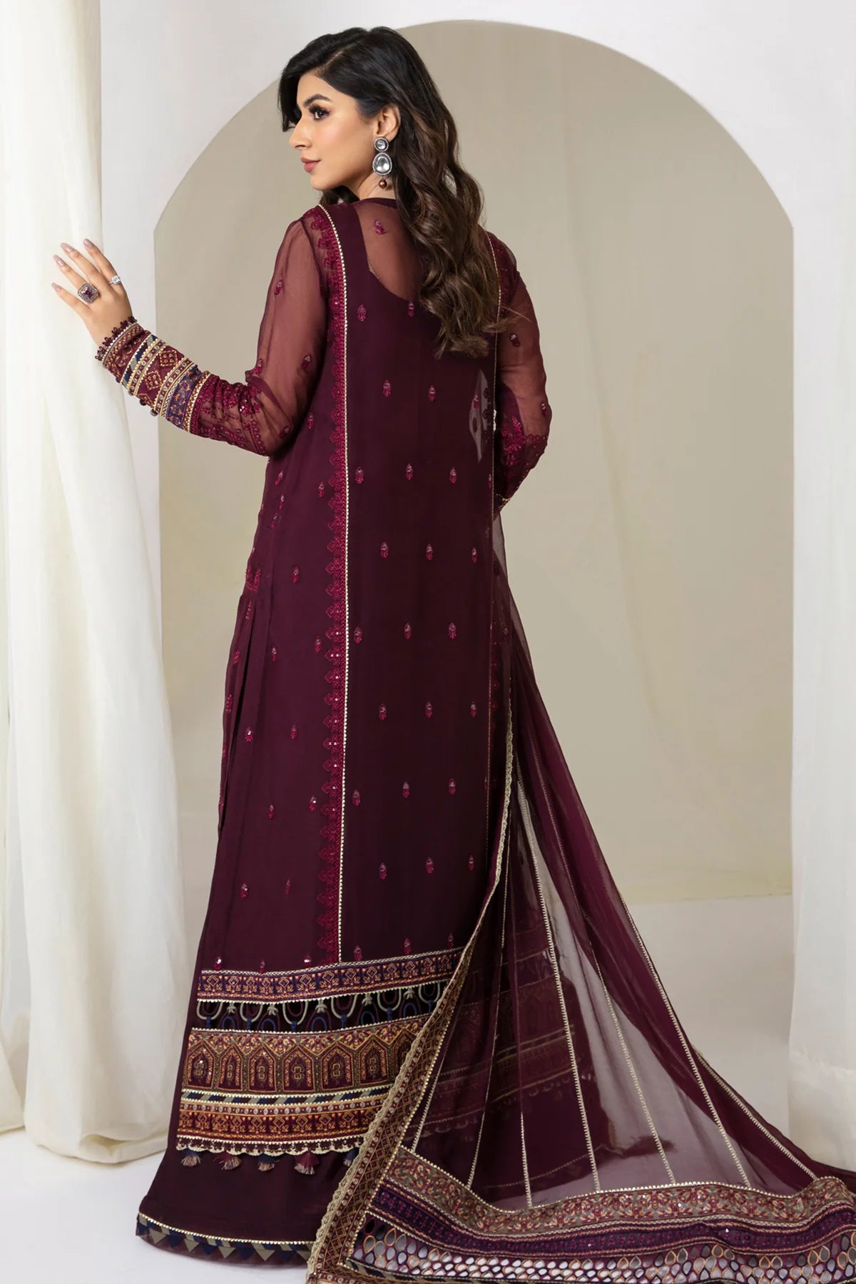 EMBROIDERED CHIFFON UC-3051