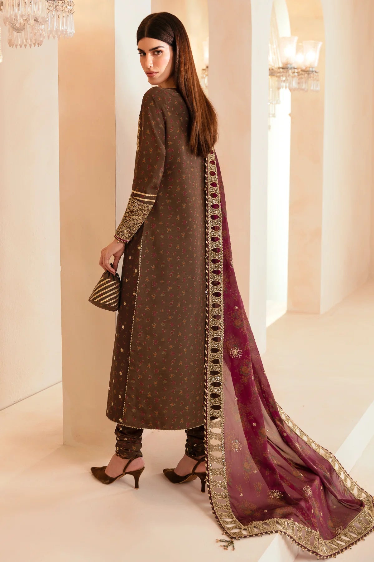 PREMIUM EMBROIDERED RAW SILK UR-7043