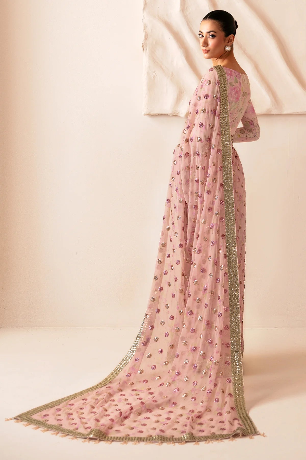 PREMIUM EMBROIDERED RAW SILK UR-7042