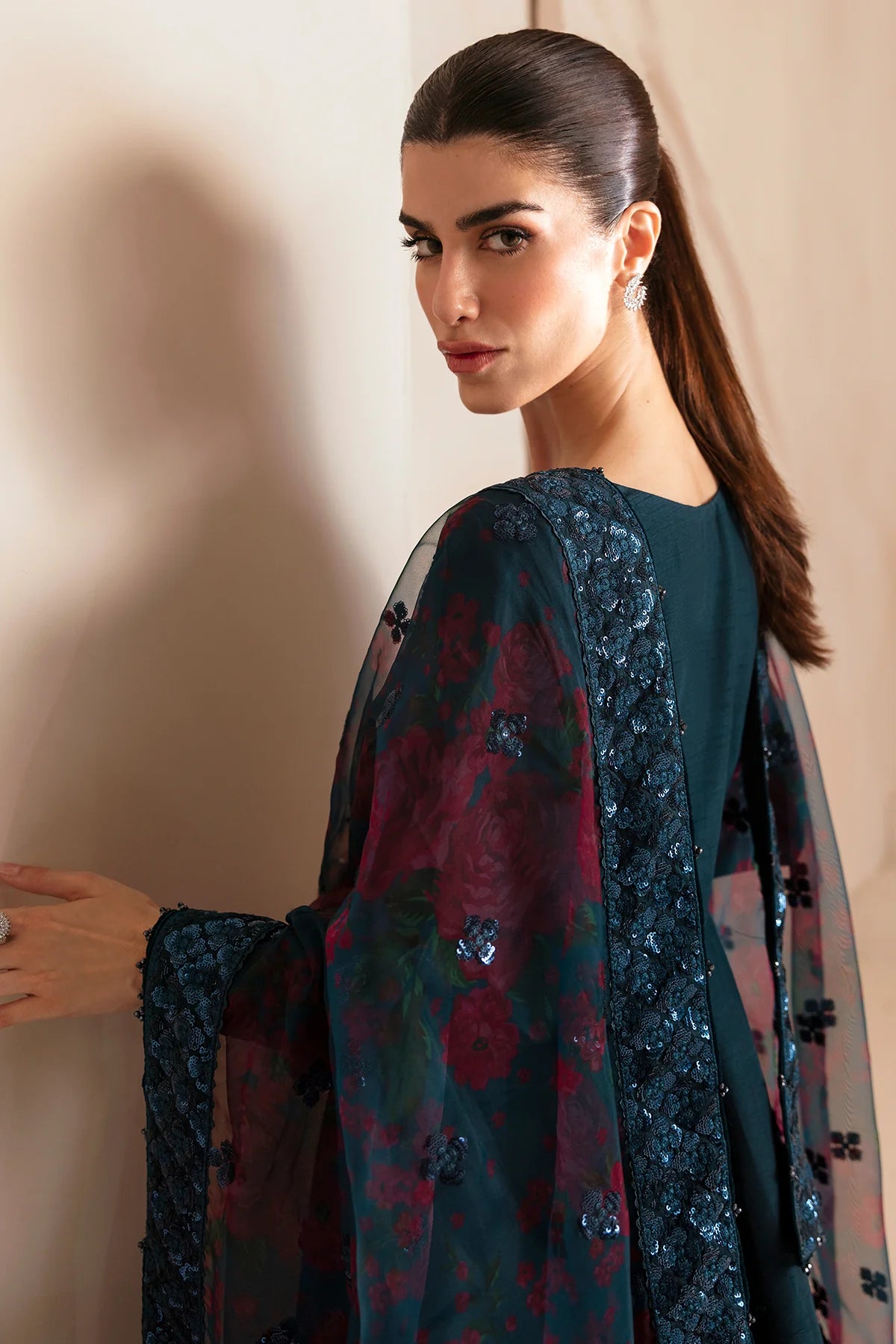 PREMIUM EMBROIDERED RAW SILK UR-7040