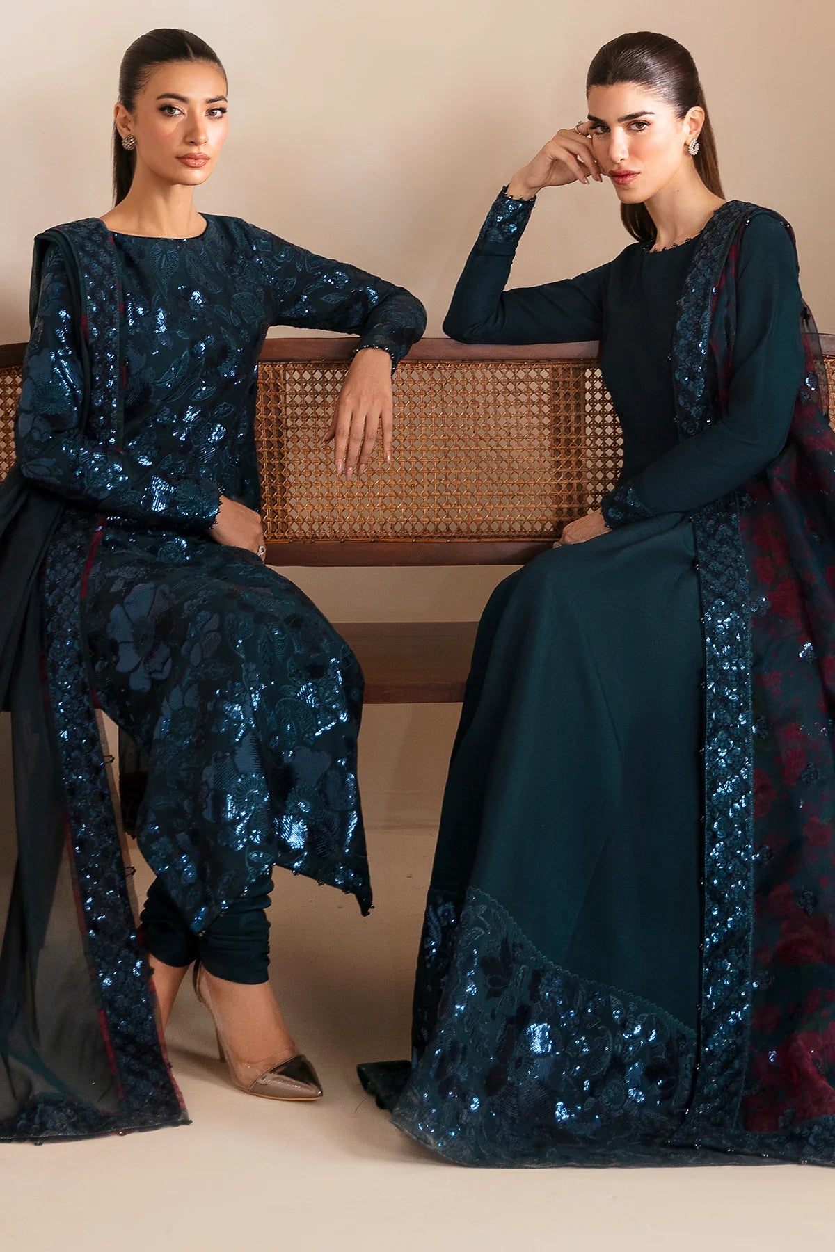 PREMIUM EMBROIDERED RAW SILK UR-7040