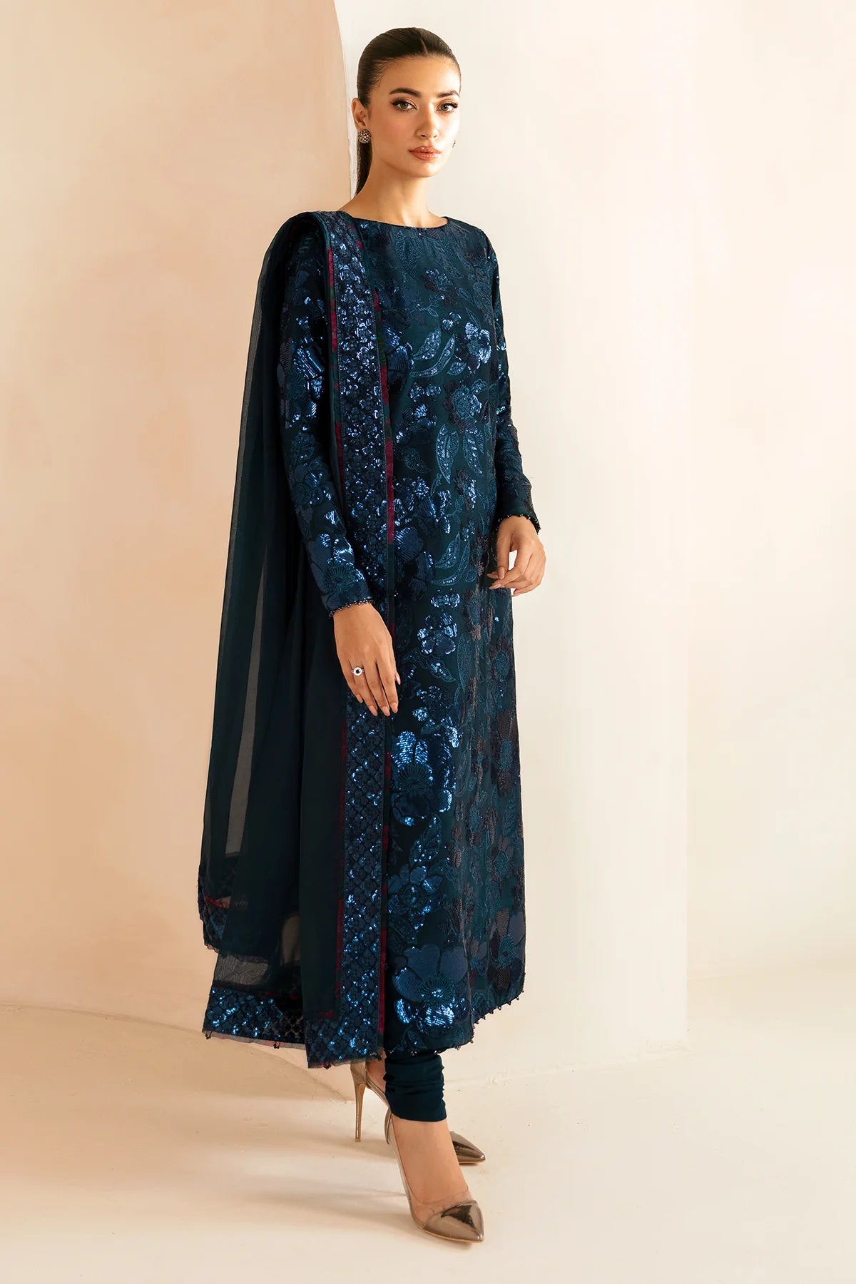 PREMIUM EMBROIDERED RAW SILK UR-7041