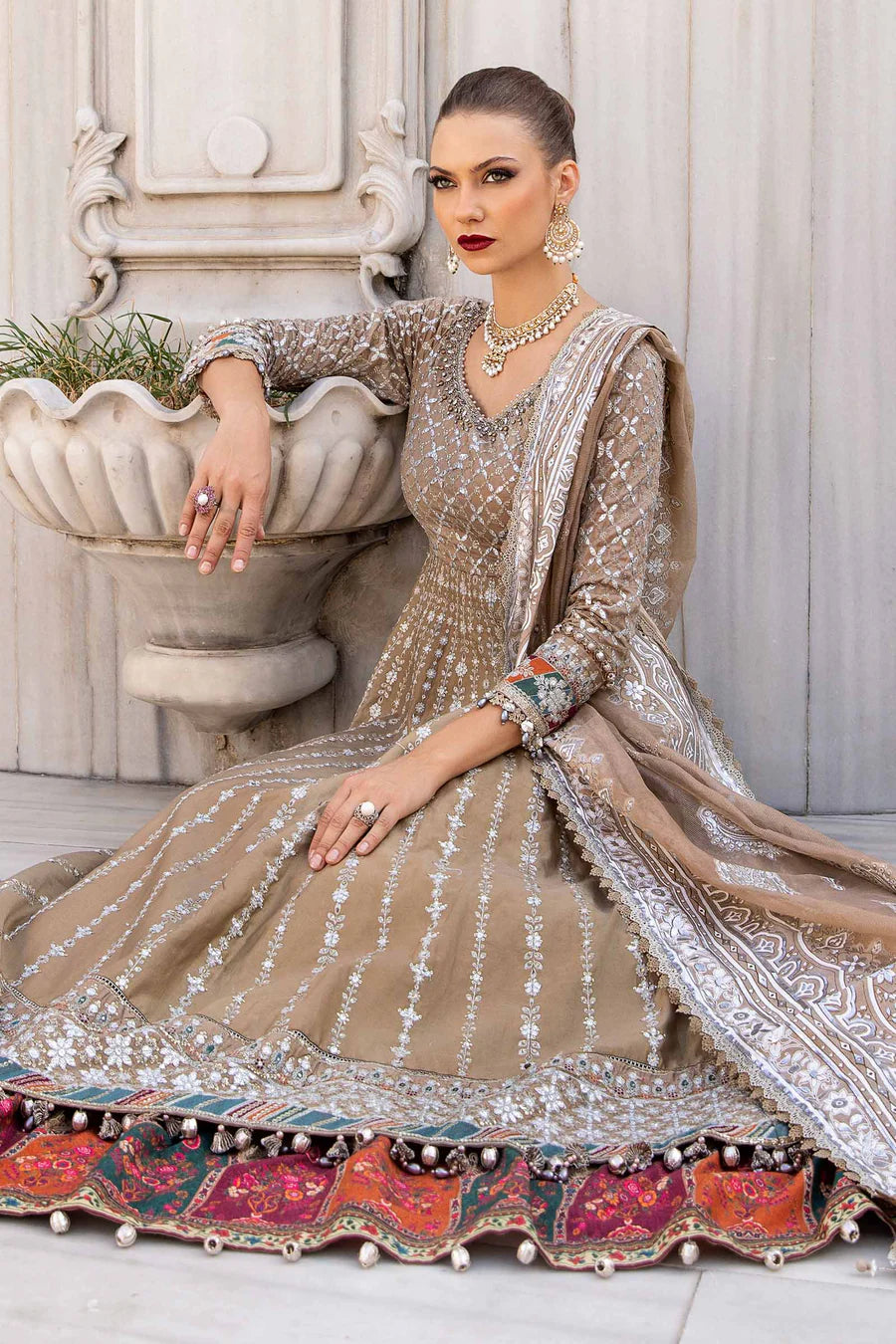 Buy MARIA B | Sateen '24 | Embroidered Cotton Satin Suit | CST-810 Pakistani Garara Suits online in the USA and UK with customization. Shop top brands like Maria B Wedding Dresses and trending Pakistani Wedding Dresses Birmingham. Find MARIA B Sale dresses stitched in UK, USA, Canada. RAZ RUYA women's clothing store offers luxury Pakistani designer brand clothing, bridal shop wear, and party outfits with fast delivery and top quality.