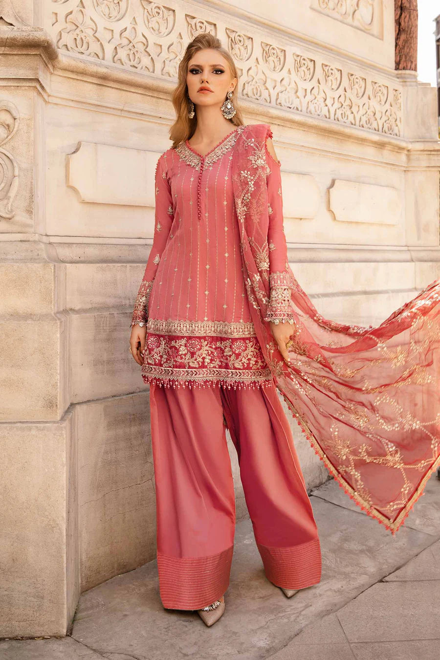 Buy MARIA B | Sateen '24 | Embroidered Cotton Satin Suit | CST-809 Pakistani Garara Suits online in the USA and UK with customization. Shop top brands like Maria B Wedding Dresses and trending Pakistani Wedding Dresses Birmingham. Find MARIA B Sale dresses stitched in UK, USA, Canada. RAZ RUYA women's clothing store offers luxury Pakistani designer brand clothing, bridal shop wear, and party outfits with fast delivery and top quality.