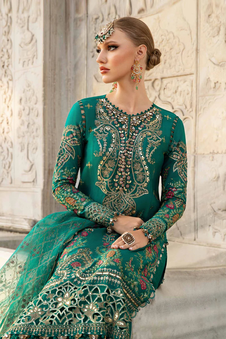 Buy MARIA B | Sateen '24 | Embroidered Cotton Satin Suit | CST-805 Pakistani Garara Suits online in the USA and UK with customization. Shop top brands like Maria B Wedding Dresses and trending Pakistani Wedding Dresses Birmingham. Find MARIA B Sale dresses stitched in UK, USA, Canada. RAZ RUYA women's clothing store offers luxury Pakistani designer brand clothing, bridal shop wear, and party outfits with fast delivery and top quality.