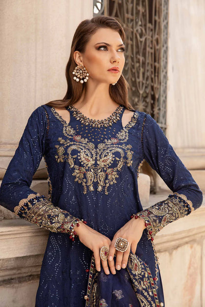 Buy MARIA B | Sateen '24 | Embroidered Cotton Satin Suit | CST-804 Pakistani Garara Suits online in the USA and UK with customization. Shop top brands like Maria B Wedding Dresses and trending Pakistani Wedding Dresses Birmingham. Find MARIA B Sale dresses stitched in UK, USA, Canada. RAZ RUYA women's clothing store offers luxury Pakistani designer brand clothing, bridal shop wear, and party outfits with fast delivery and top quality.