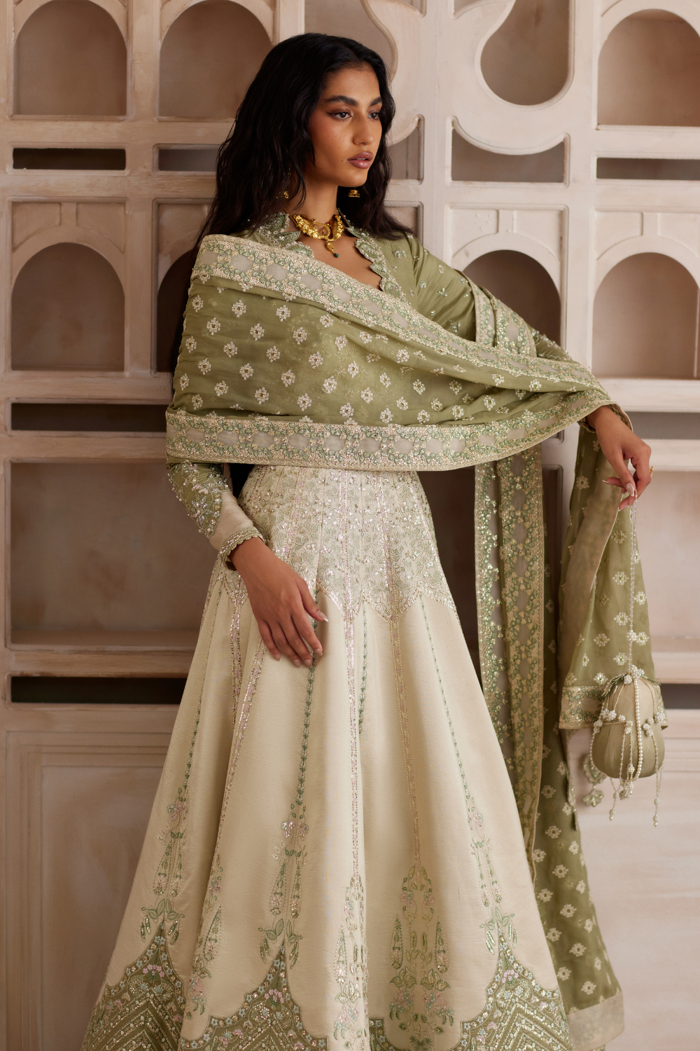 Soraya Silk Edit'26 Lehr Chanderi silk ensemble