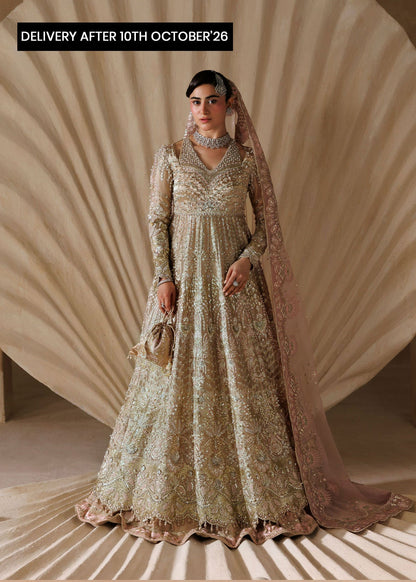 Sardinia Regalia rose gold and pink tissue bridal lehenga – Brides Edit'26