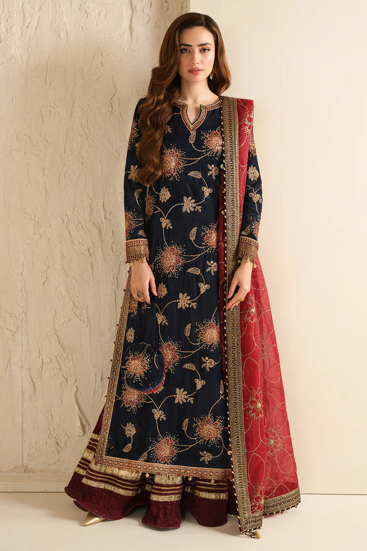 Shop JAZMIN Velvet Formal VF-2040 at Raz Ruya! Huge discounts on luxury Pakistani designer wear. Fast delivery to UK, USA & Canada. End-of-Year & New Year Sale!