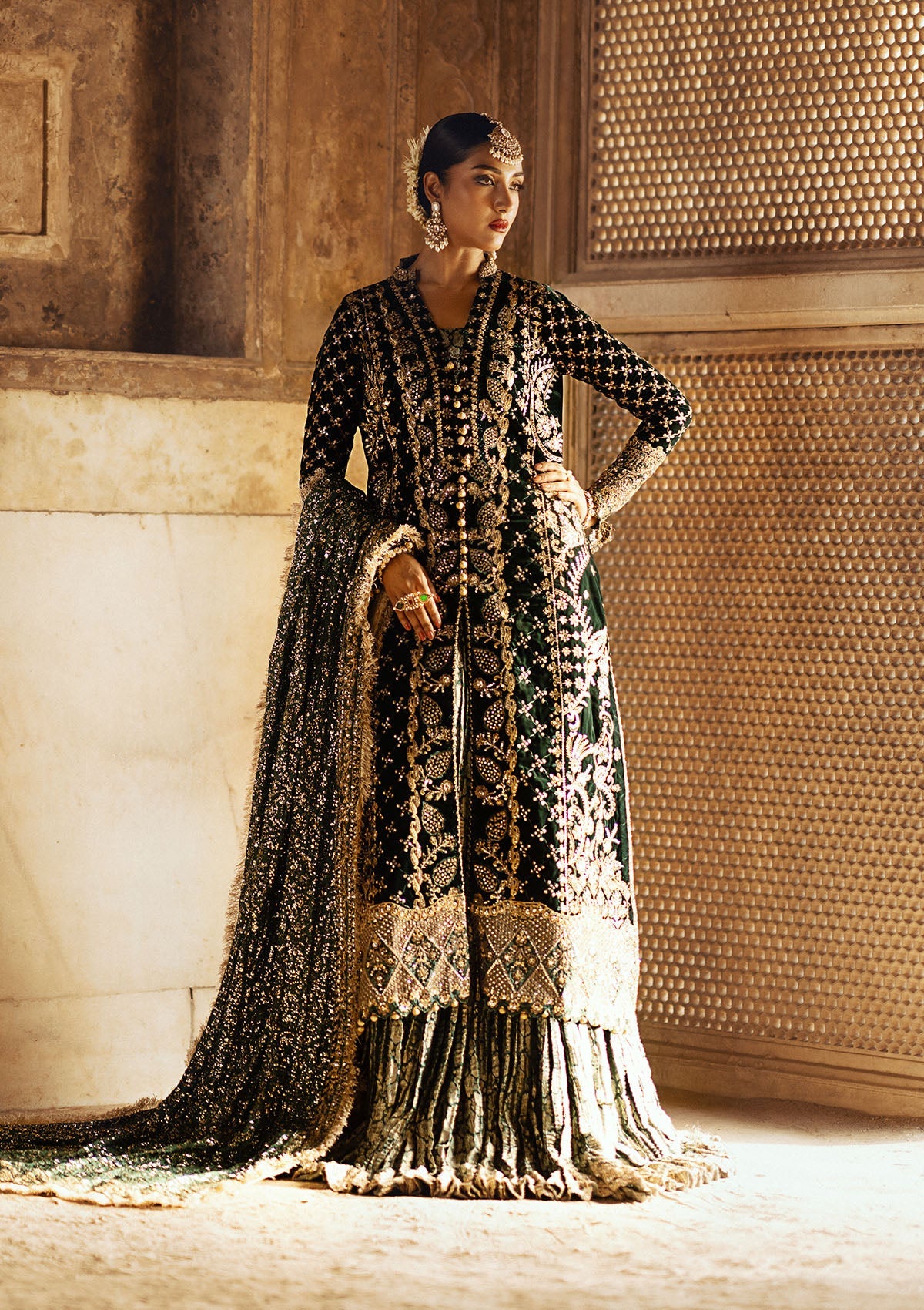 AIK Dastoor Velvet '24 Look A2402 – Pakistani winter wedding outfit