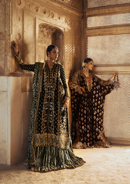 AIK Atelier Dastoor A2402 Pakistani velvet formal with chunri dupatta