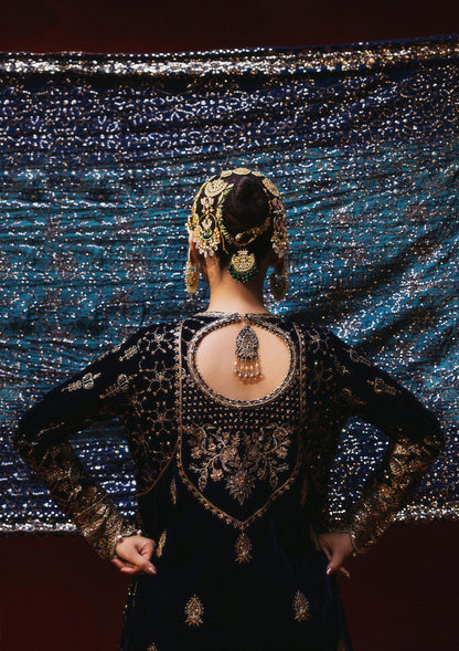 AIK Atelier Dastoor A2407 indigo chunri dupatta