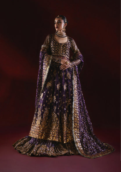 AIK Atelier Dastoor A2410 Pakistani velvet formal with chiffon dupatta