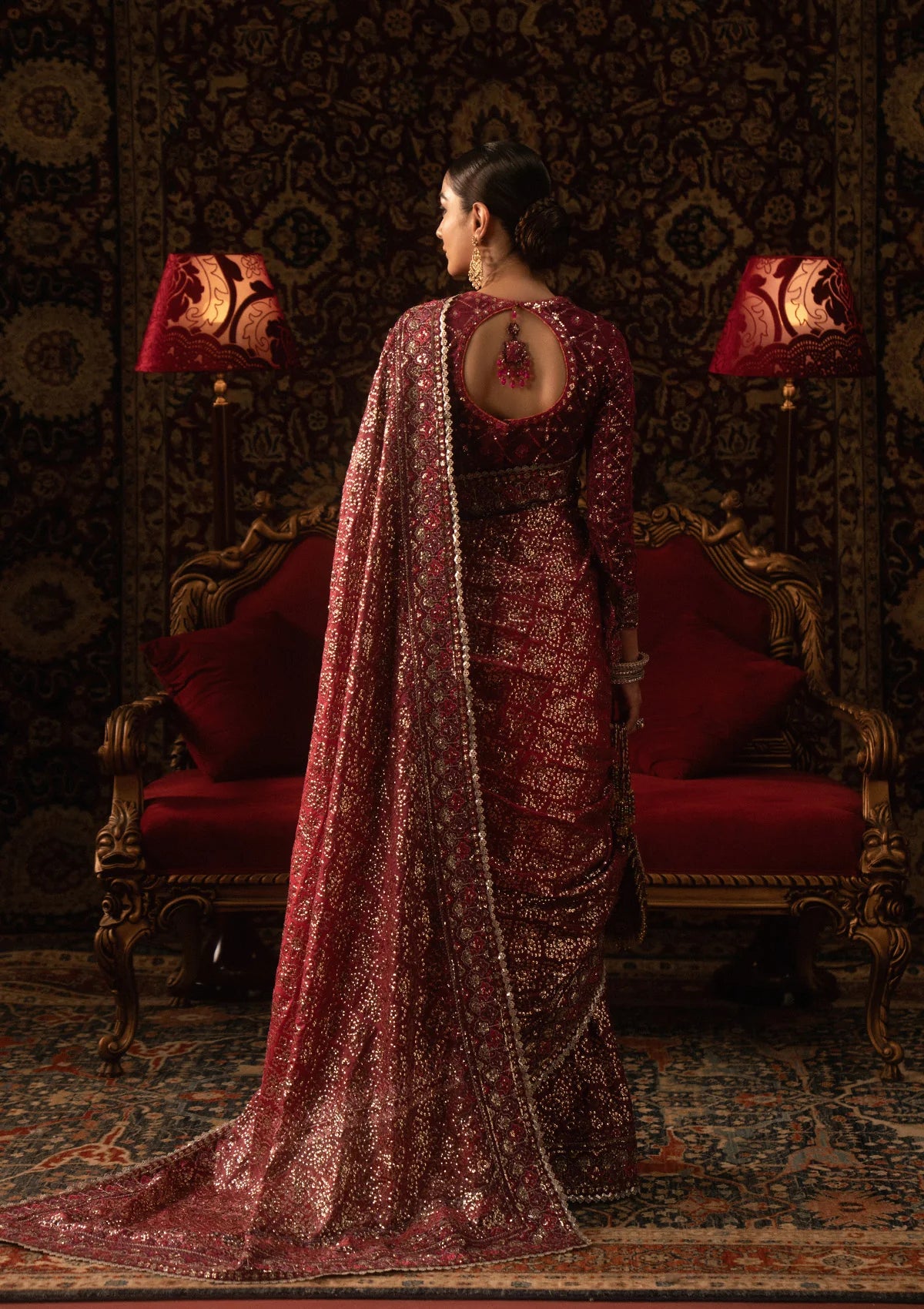 Elegant tussar silk saree with printed and embroidered fall and pallu, paired with medium silk blouse featuring embroidered sleeves, neckline, and petticoat for festive occasions.