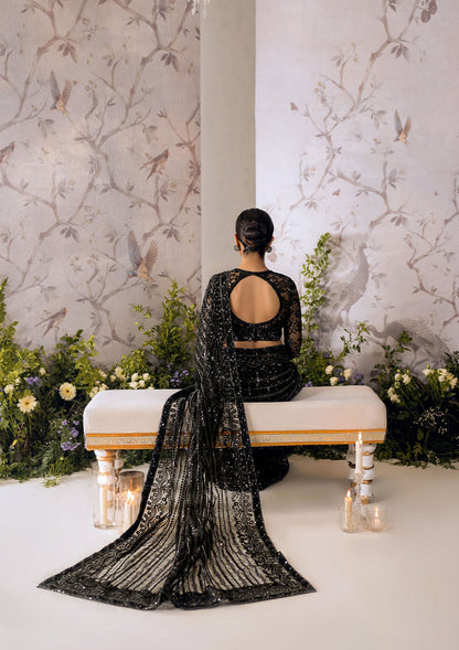 AIK Atelier Sari A2305 embroidered net pallu close-up
