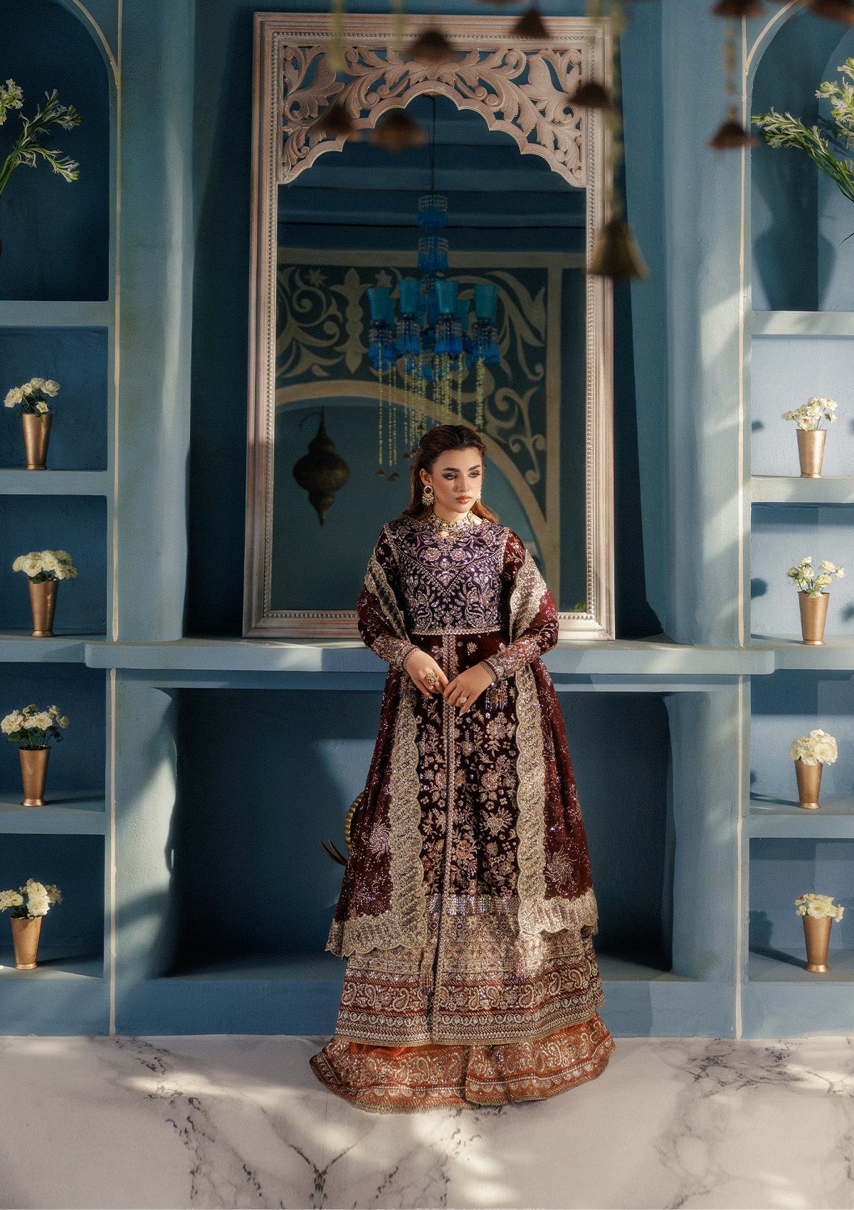 AIK Udaipur Velvet Look A2503 – Pakistani winter wedding outfit