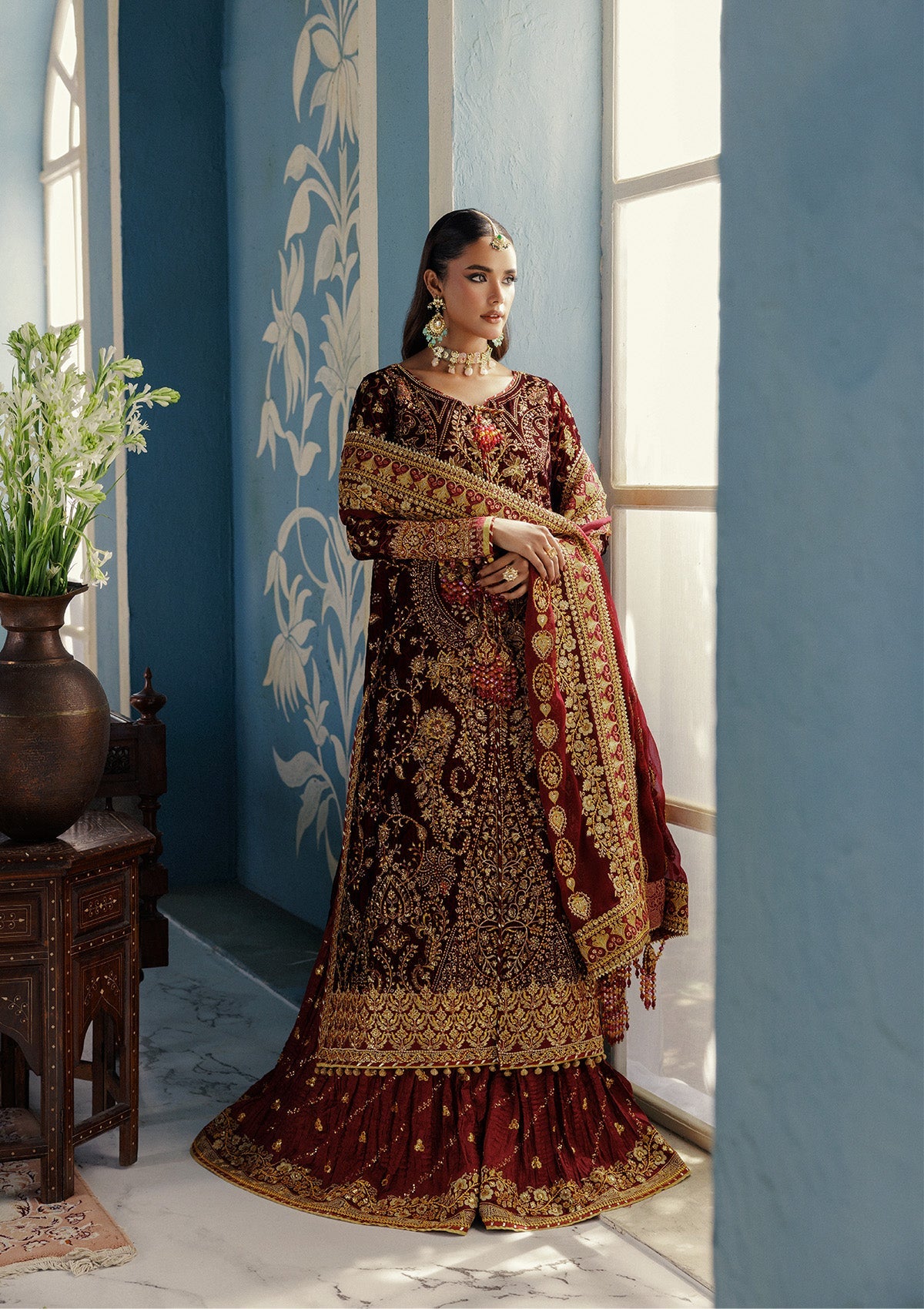 AIK Udaipur Velvet Look A2505 – Pakistani winter wedding outfit