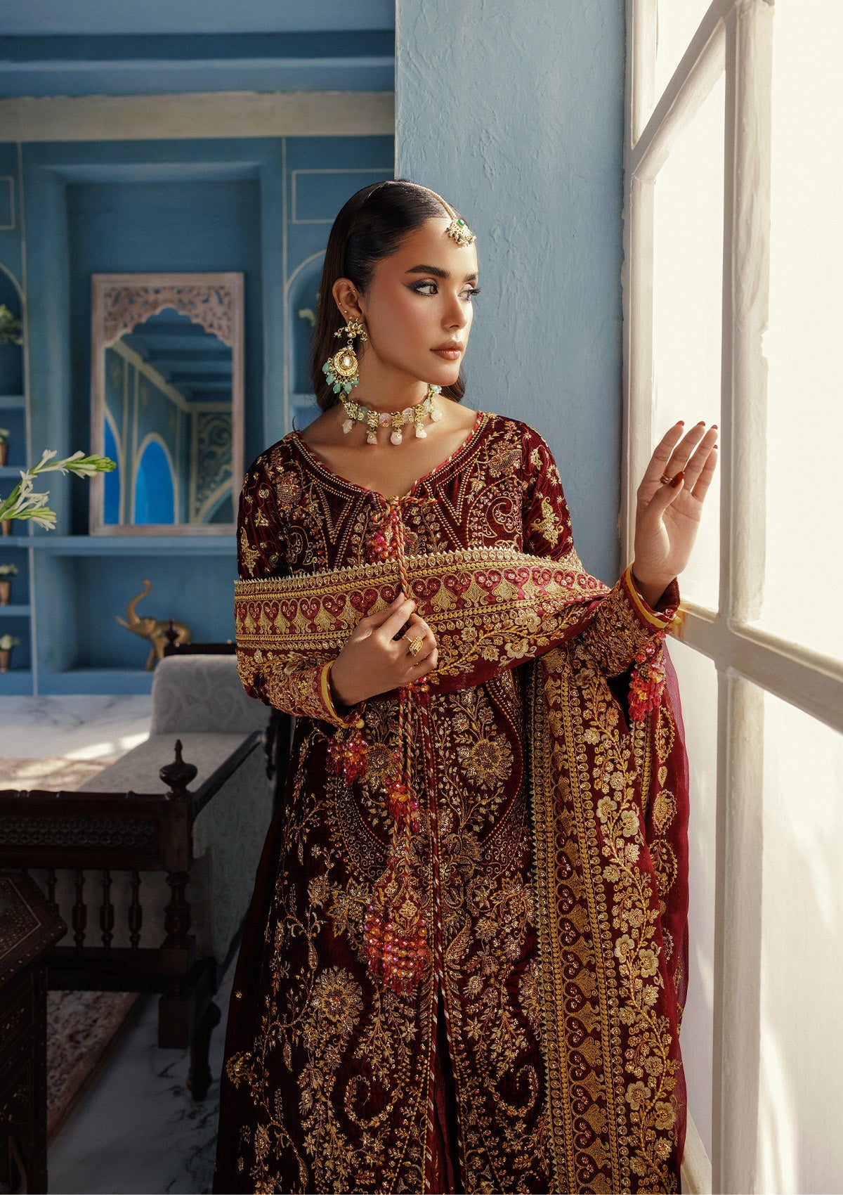 AIK Atelier Udaipur A2505 silk border detail