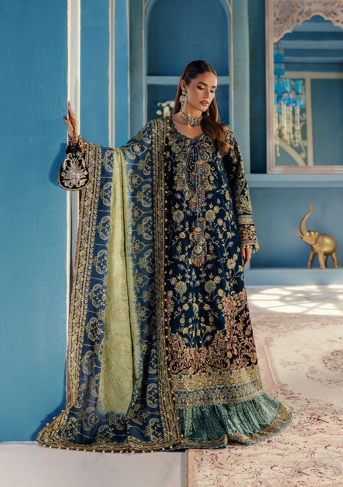 AIK Atelier Udaipur A2508 silk dupatta close-up