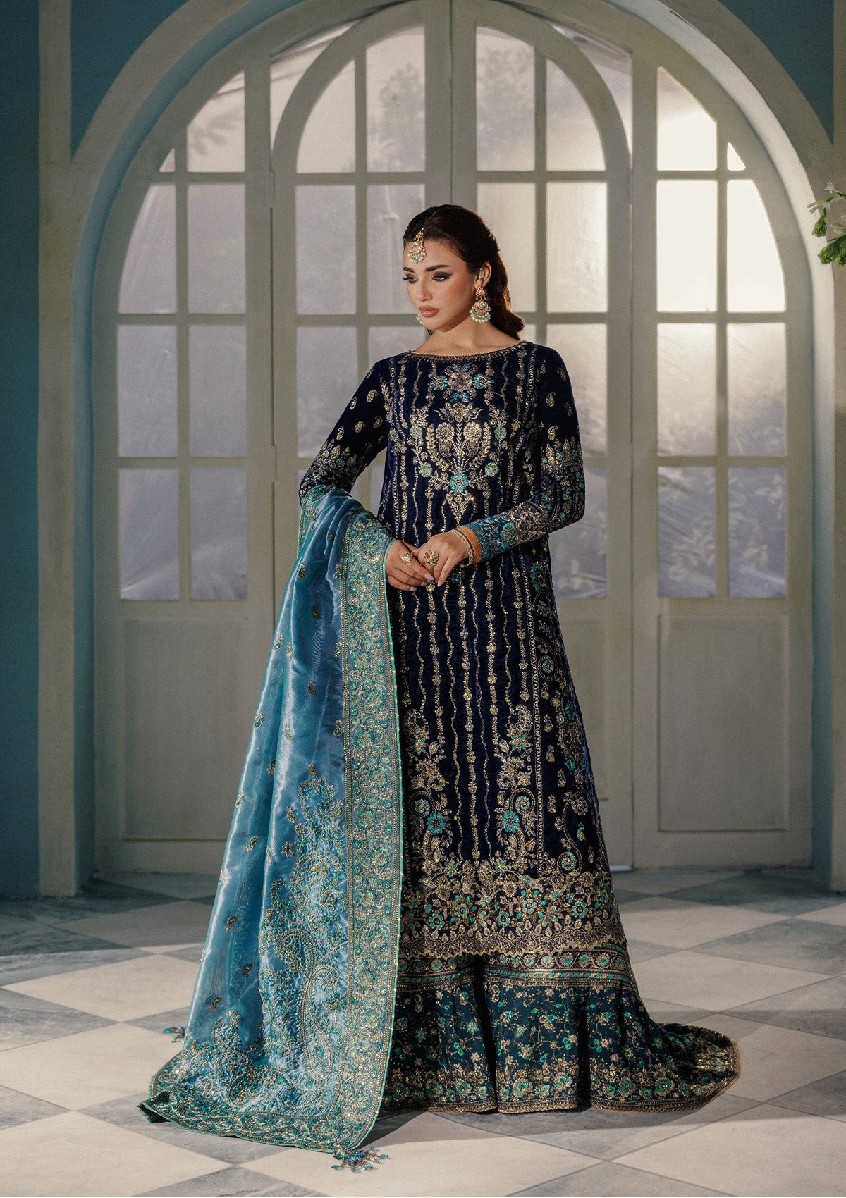 AIK Atelier Udaipur A2510 tissue dupatta pallu close-up