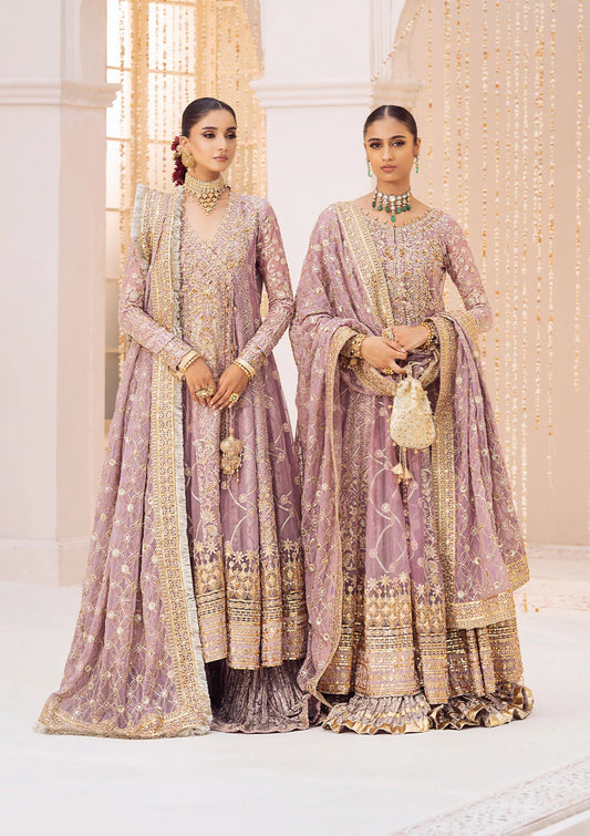 Luxury embroidered chiffon outfit with organza neckline, jamawaar pants and chiffon dupatta, styled as angrakha sharara or kalidaar crushed frock.!