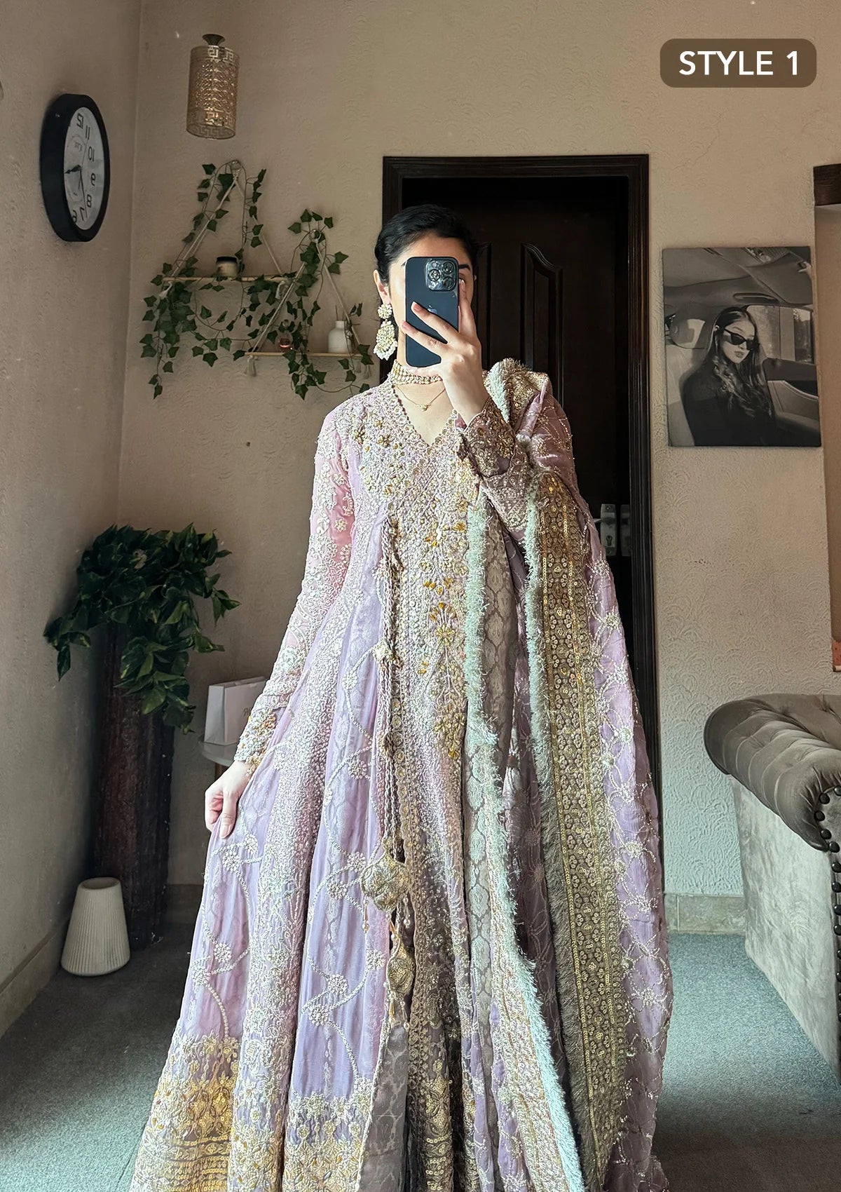 Luxury embroidered chiffon outfit with organza neckline, jamawaar pants and chiffon dupatta, styled as angrakha sharara or kalidaar crushed frock.!