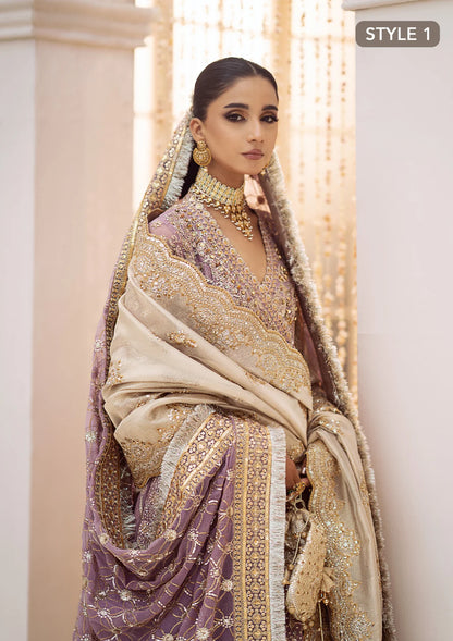 Luxury embroidered chiffon outfit with organza neckline, jamawaar pants and chiffon dupatta, styled as angrakha sharara or kalidaar crushed frock.!