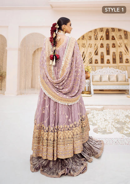 Luxury embroidered chiffon outfit with organza neckline, jamawaar pants and chiffon dupatta, styled as angrakha sharara or kalidaar crushed frock.!