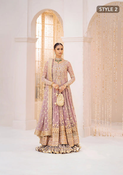 Luxury embroidered chiffon outfit with organza neckline, jamawaar pants and chiffon dupatta, styled as angrakha sharara or kalidaar crushed frock.!