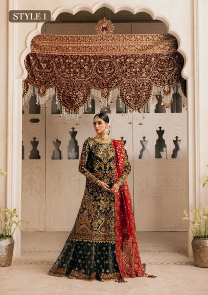 Shop embroidered Kataan silk dress with jamawar pants & silk dupatta. Features long shirt & farshi gharara or slit style—perfect for weddings.