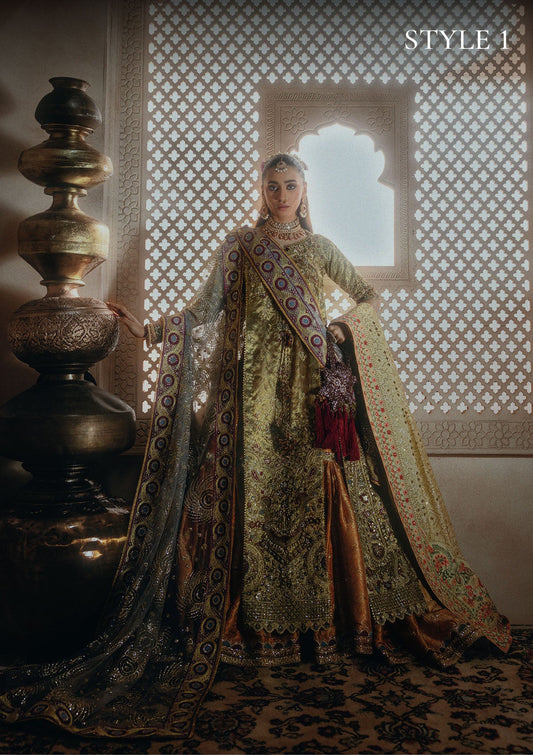 AIK Atelier Look B2601 Pakistani wedding formal with net dupatta