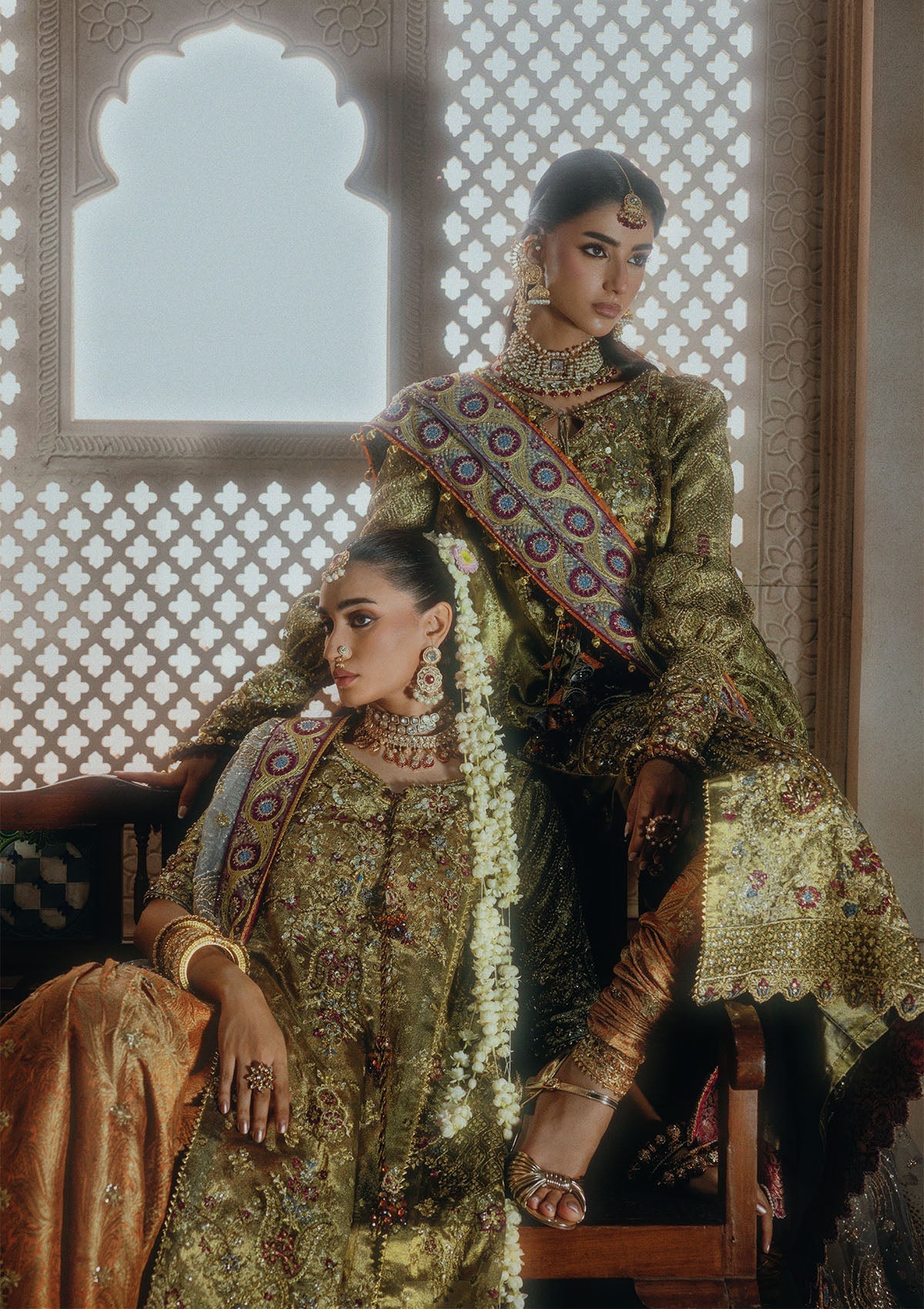 AIK Atelier Look B2601 embroidered jamawar pants