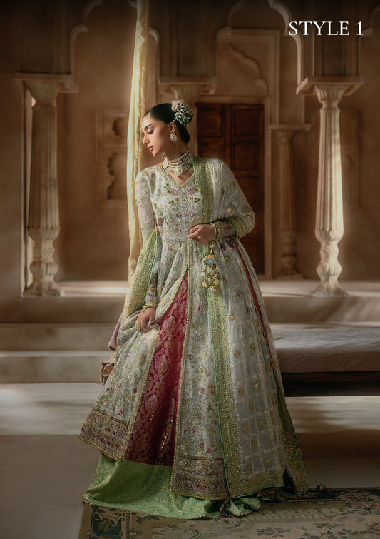 AIK Atelier Look B2602 Pakistani white wedding formal with dupatta