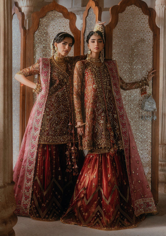 AIK Atelier Wedding Festive Look B2603 brick red embroidered organza